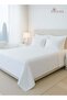 Pure Combed Cotton Bed Sheet Set King Size White, 400 Thread Count Sateen Weave (4-Piece)
