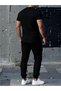 Men's Cotton Signature Printed Crew Neck T-Shirt Jogger Sweatpants Set - 2