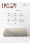 Pure 100% Cotton Twin Fitted Bed Sheet 120x200 cm Simply Taupe, 400 Thread Count Cool Luxury Soft - 3