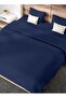 3 Piece Deep Pocketed Fitted Bedsheet Set Twin Size|Navy Blue Colour - 2