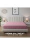 1-Piece Microfiber Fitted Sheet Striped, Color: Baby Pink, Size: Queen (150×200 cm), Design Soft Fabric Deep Pocket Elastic Edge Bed Linen - 6