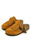 Women's Mc420 Genuine Suede Leather Tasseled Orthopedic Clog Cork Sole Slippers - 5