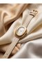 Classic Women's Watch Gold Color Beige Leather Band Vintage Watch |   Old Money Luxury Elegant Stylish Women's Wristwatch with Roman Numerals 2026 - 6