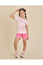 Girls Pink Heart Placement Print T Shirt - 2