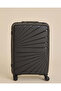 Black 24-Inch PP Hard Trolley Luggage