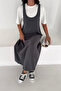 Women's Strappy Gilet Dress and Oversize Basic T-Shirt Two-Piece Combination Set - 6