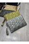 Women's Star Embroidered Chain Strap Portfolio Bag Smoked - 3
