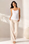 Women's Lace Collared & String Strap Tank Top - 95% Cotton Breathable Fabric - 4