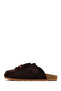 Women's Brown Tasseled Suede Leather Slippers 26Pfd220410 - 3