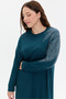 Stone Detailed Comfortable Fit Long Women's Dress - 6
