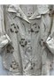 Women's Beige Italian Large Size Floral Embroidery Sequin Embroidered Foldable Long Sleeve Shirt 42 - 48 Size - 2