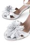 Women's Genuine Leather Lame Heeled Shoes - 3