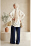 Elastic Waist Textured Knitted Trousers 0740-04 Navy Blue - 5