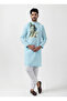 Mens Lord Krishna Print Cotton Kurta Set - 3