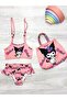 Girl's Kuromi Printed Bikini Set with Bag