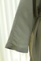 Hakim Collar Deep Slit Belted Long Modal Tunic - Green - 6