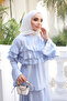 Baby Blue Shirt and Layered Skirt Set - 2