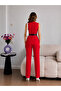 Belted Metal Accessory Vest Trousers Blazer Set - 4