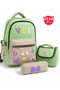 3-Piece Primary School Bag Set, Backpack + Lunch Box + Pen Holder - 2