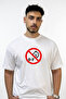 Baby Yasak 0 7 Design Printed Oversize White T-Shirt
