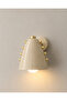 Nova Swivel Head Beige Color Wall Sconce with Antique Brass Accessories
