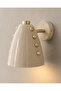 Nova Swivel Head Beige Color Wall Sconce with Antique Brass Accessories - 3