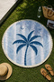 Round Beach Towel 150 cm Palm Tree Patterned Tropical Printed Beach Towel - 2