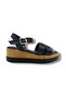 2114-26 Skin Gold Shadow Buckle Anatomical Padded Sole Women's Sandals - 2