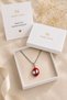 Red Helmet Pendant with Stainless Steel Chain 60 cm Unisex Biker Necklace - 4