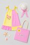 Baby Girl Summer Striped Dress Hat and Bag Set 9-36 Months Cotton Daily & Special Occasion Combination - 5