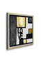 Black Gold Geometric Love Islamic Wall Art | Framed Canvas Print with Gold Foil Embossed | Luxury Modern Decor for Living Room, Bedroom, Office & Gift - 3