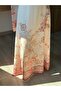 Shawl-Detail Bordure Pattern Dress - 5