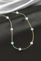 Glass Bead Chain Necklace - Yellow - 3