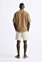 Men's Short Sleeve Shirt - Brown - 2