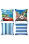 Traveling Ducks Patterned 4-Piece Throw Pillow Cover Set - 3