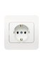Jazz grounded single socket matte white