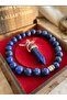 Lapis Lazuli Natural Stone Necklace, Bracelet Special Gift Set - 2