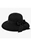 Black Straw Women's Sun Hat with Bow Detail – Korean Fan-Favorite Gift for Summer Beach and Vacation - 3