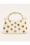 Bella Cream Women's Hand and Shoulder Bag with Eyelet Detail - 2