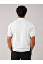 White Polo Collar Zippered Short Sleeve Men's T-Shirt - 5