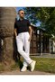 Men's Old Money 100% Linen Side Button Trousers - 2