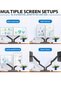 Dual Monitor Mount Stand, Adjustable Monitor Stand, Articulating Gas Spring Monitor Arm - 3