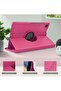 Case for Galaxy Tab A8 10.5" (SM-X200/X205/X207) - Auto Sleep/Wake 360° Rotating Folio Leather (Rose Red) - 4