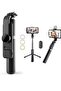 Bluetooth Extendable Selfie Stick with Led Light Wireless Remote and Tripod Stand 104cm for All iPhone and Android Smartphone