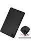 Smart Flip Leather Texture Case for Samsung Galaxy Tab A9 Plus 5G 2023 (11.0 Inch) - Black - 5