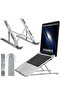 Laptop Stand for Desk, Portable Holder Riser, Adjustable Aluminium Foldable, Silver