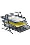 Desk Deposit Tray - 3 Layer, A4,32x26cm, Black - 2