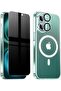 Privacy Case for iPhone 16, Clear Magnetic Case with Privacy Screen & Camera Protector