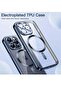 Electroplated Case for iPhone 15 Pro Max, Camera Protection, MagSafe, Shockproof TPU (Blue) - 2