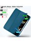 2024 iPad Pro 11" Case (M4, 6th Gen) - Smart Case with Pencil Holder, Touch ID Support, Auto Wake/Sleep Function (Teal) - 5